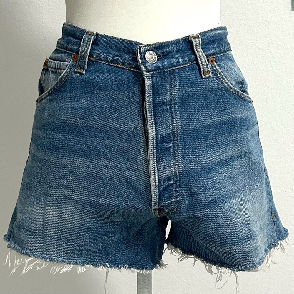 re/done levi’s vintage hi rise high waisted jean denim shorts